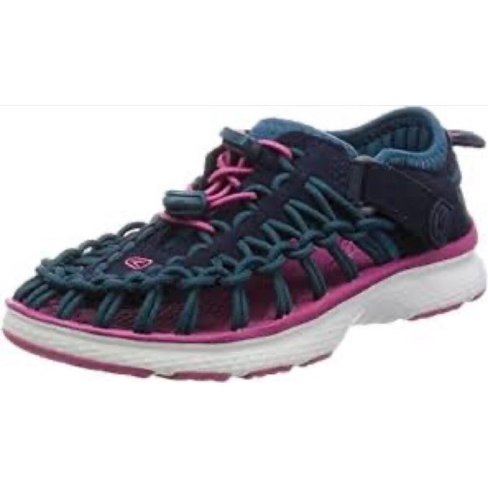 Keen Uneek O2 Sz 4 Slip On Sandals Dress Blues Berry Big Kid's Children's Unisex